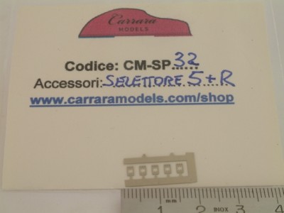 CM-SP32 set 5 pz selettore cambio 5+R in fotoincisione per modelli - scala 1:43